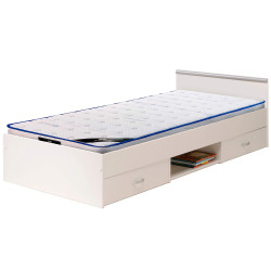 Pack cama individual ROMEO + colchão SPRING ROLLER - branco