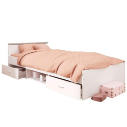 Pack cama individual ROMEO + colchão SPRING ROLLER - branco