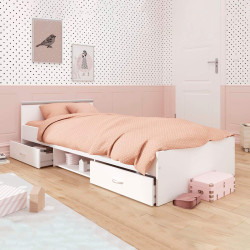 Pack cama individual ROMEO + colchão SPRING ROLLER - branco