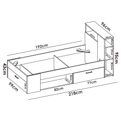 Pack Cama COLOMBO Br +Est+Col SPRING ROLLER 90x190 - Packs Single Beds