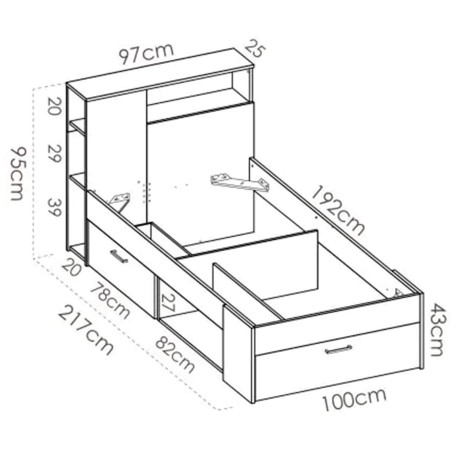 Pack Cama COLOMBO Br +Est+Col SPRING ROLLER 90x190 - Packs Single Beds