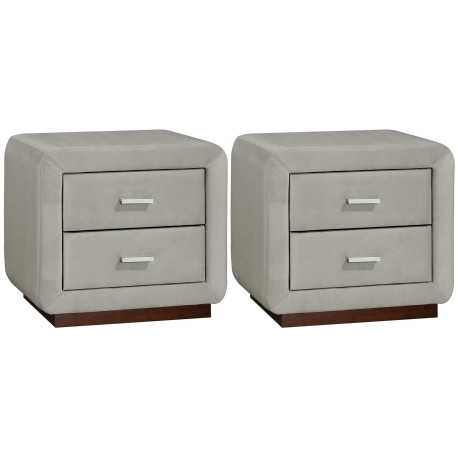 Pack 2 ELYSEE Bedside Tables (Beige Champagne) - Bedside Tables