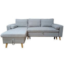 Sofa chaise longue reversível JADE com cama e baú - Sofas with Chaise Longue