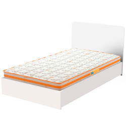 Pack cama infantil elevatória PLAY + colchão KIDS - branco