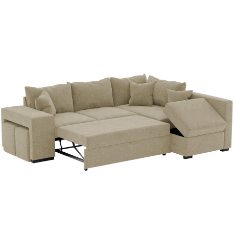 HUTCH Reversible Corner Sofa with Bed and Storage - Sofás de Canto