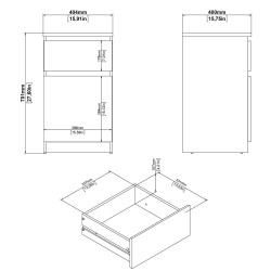 Pack 2 mesas cabeceira NEW MATRIX I