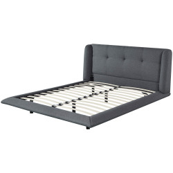 Cama de casal FLEET - cinzento