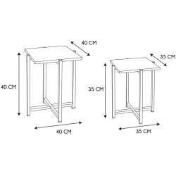 Conjunto de 2 mesas de apoio LOKA