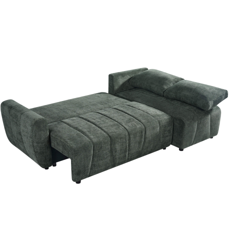 Sofá chaise longue reversível MOLLY com cama - verde escuro Sofá chaise longue reversível MOLLY com cama - verde escuro