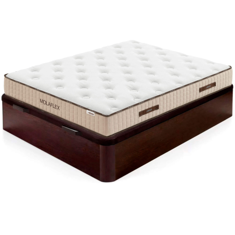 Pack sommier abatível CASINO BOX + colchão MOLAFLEX BEM-ESTAR VISCO POCKET - wengué Pack sommier abatível CASINO BOX + colchão MOLAFLEX BEM-ESTAR VISCO POCKET - wengué