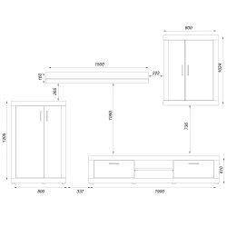 Estante TV SALVADA - TV furniture and shelves