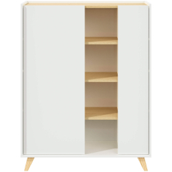 Elemento bar ALBA - Branco Mate e Carvalho