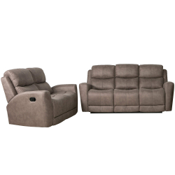 Pack sofás 3+2 VICENZO relax manual - taupe