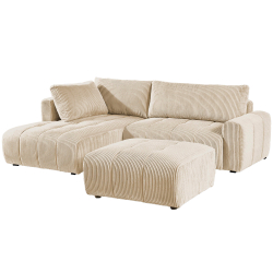 Pack sofá chaise longue BRAD com cama + repousa-pés - Pack de Sofás Pack sofá chaise longue BRAD com cama + repousa-pés - Pack de Sofás