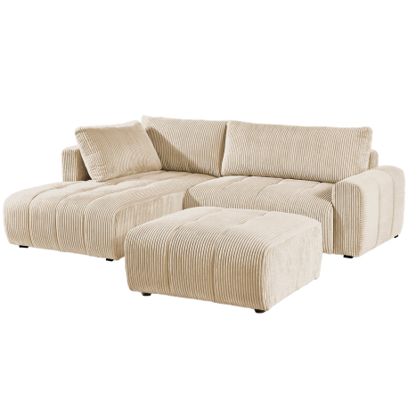 Pack sofá chaise longue BRAD com cama + repousa-pés - Pack de Sofás Pack sofá chaise longue BRAD com cama + repousa-pés - Pack de Sofás