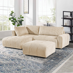 Pack sofá chaise longue BRAD com cama + repousa-pés - Pack de Sofás Pack sofá chaise longue BRAD com cama + repousa-pés - Pack de Sofás