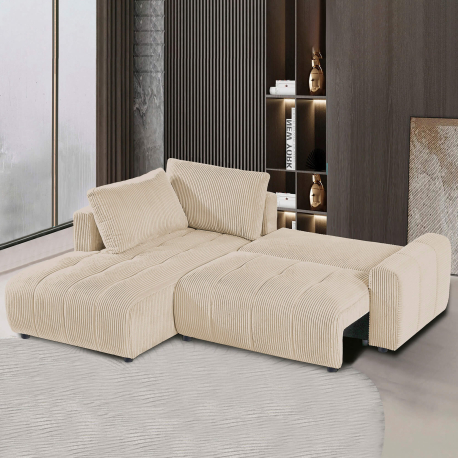 Pack sofá chaise longue BRAD com cama + repousa-pés - Pack de Sofás Pack sofá chaise longue BRAD com cama + repousa-pés - Pack de Sofás