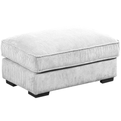 Pack sofá chaise longue SASHA + repousa-pés - marfim