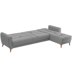 Sofá chaise lounge reversível NIKITA com cama e baú - Sofás de Canto