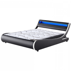 Pack cama de casal PAUL com LED + colchão UNIVERS - Packs Camas de Casal