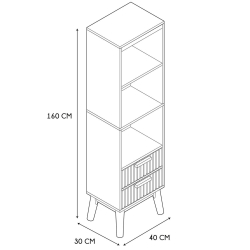 Estante KLAUS com 2 gavetas