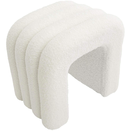 Puff em arco BOUCLETTE - branco