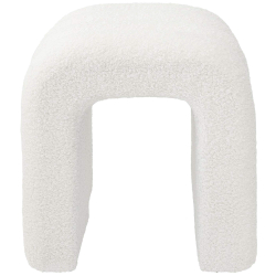 Puff em arco BOUCLETTE - branco