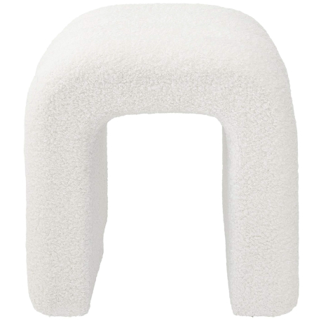 Puff em arco BOUCLETTE - branco