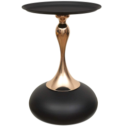 Mesa de apoio PORTOBELLO - preto e dourado