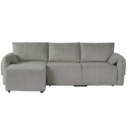 Sofá chaise longue NORMAN - cinzento claro