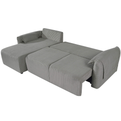 Sofá chaise longue NORMAN - cinzento claro