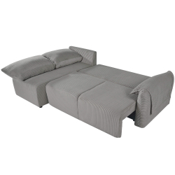 Sofá chaise longue NORMAN - cinzento claro