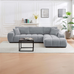 Sofá chaise longue CALIFORNIA - cinzento