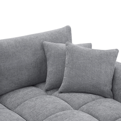 Sofá chaise longue CALIFORNIA - cinzento