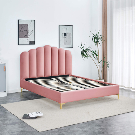 Cama de casal CAMILLA - rosa