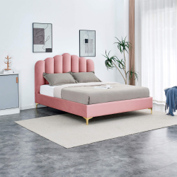 Cama de casal CAMILLA - rosa