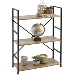 Estante COLORADO com 3 prateleiras (58,5cm) - carvalho e preto