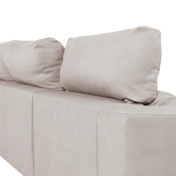 Sofá chaise longue reversível ALABAMA com cama e baú - bege Sofá chaise longue reversível ALABAMA com cama e baú - bege