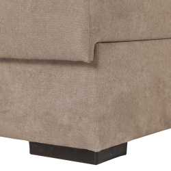 Sofá chaise longue MARBELLA com baú e poufs - Bege - DAKOTA 2