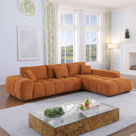 Sofá chaise longue CALIFORNIA - laranja Sofá chaise longue CALIFORNIA - laranja