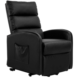 Poltrona reclinável LIFT elétrico com massagem - preto