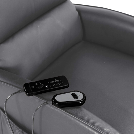Poltrona reclinável LIFT elétrico com massagem - cinzento