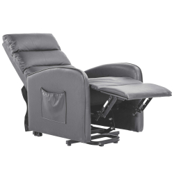 Poltrona reclinável LIFT elétrico com massagem - cinzento