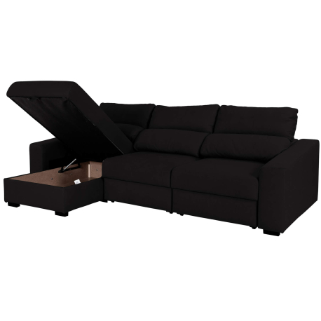 Sofá chaise longue reversível ALABAMA com cama e baú - Sofás com Chaise Longue Sofá chaise longue reversível ALABAMA com cama e baú - Sofás com Chaise Longue