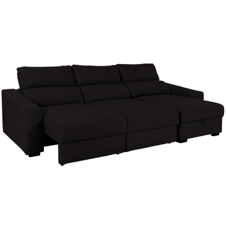 Sofá chaise longue reversível ALABAMA com cama e baú - Sofás com Chaise Longue Sofá chaise longue reversível ALABAMA com cama e baú - Sofás com Chaise Longue