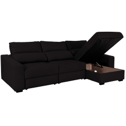 Sofá chaise longue reversível ALABAMA com cama e baú - Sofás com Chaise Longue Sofá chaise longue reversível ALABAMA com cama e baú - Sofás com Chaise Longue