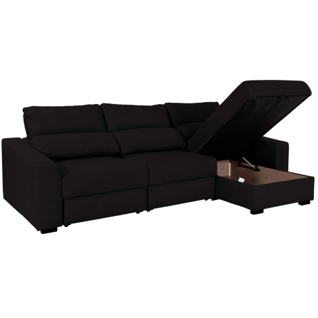 Sofá chaise longue reversível ALABAMA com cama e baú - Sofás com Chaise Longue Sofá chaise longue reversível ALABAMA com cama e baú - Sofás com Chaise Longue