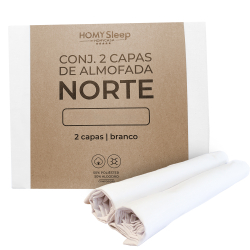 Conjunto 2 capas de almofada NORTE - branco