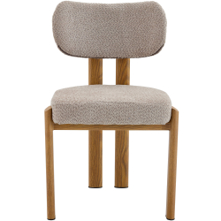 Pack 4 cadeiras MELODIA - carvalho e taupe/latte