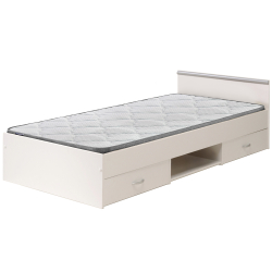 Pack cama de solteiro ROMEO + colchão KID ROLLER - branco